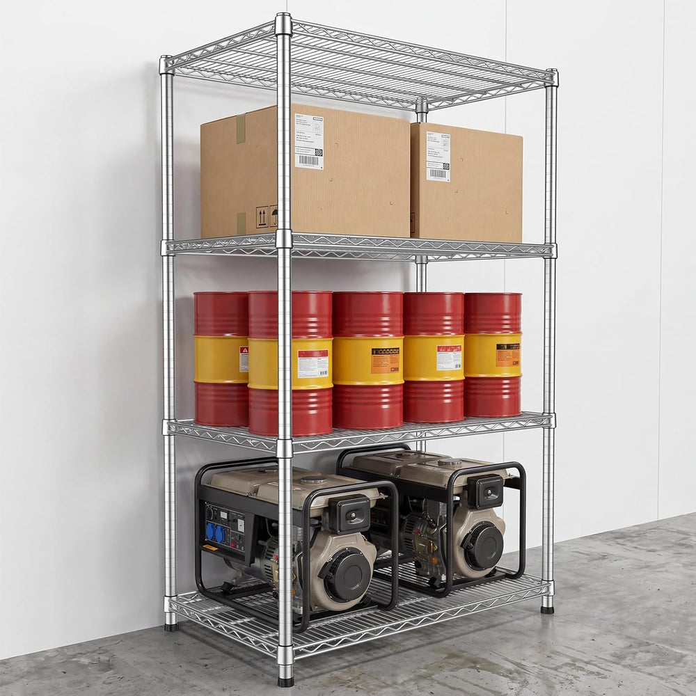 21"Depth Metal Wire Shelving Heavy Duty Storage Shelves Adjustable Garag...