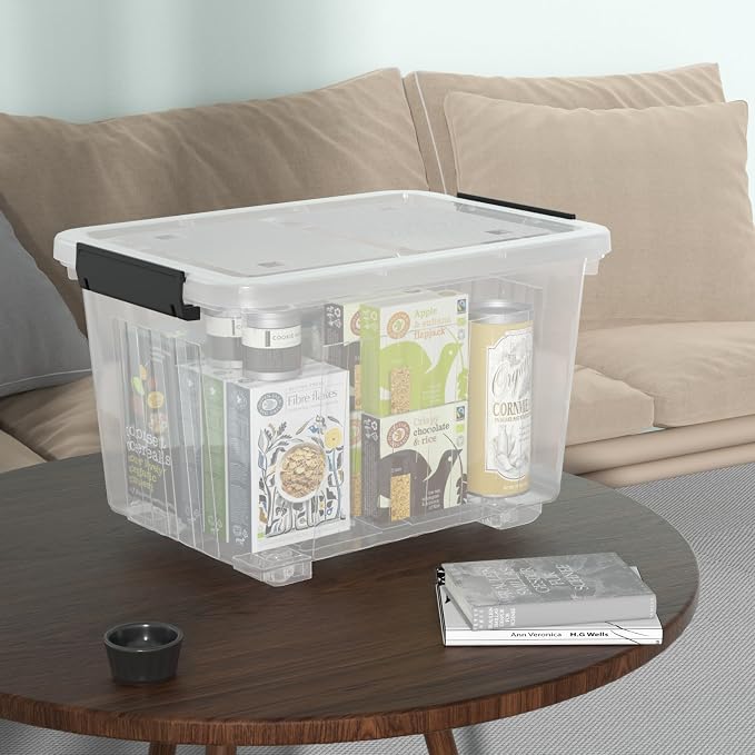 30 Quart Plastic Clear Storage Bin