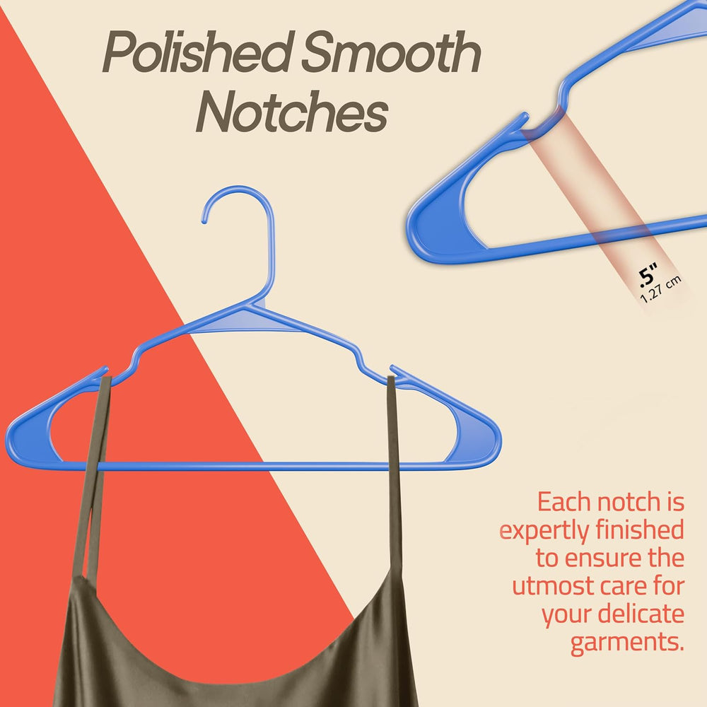 Plastic Clothes Hangers – Heavy Duty Hanger Set, for Organizing Clothes, Dres...