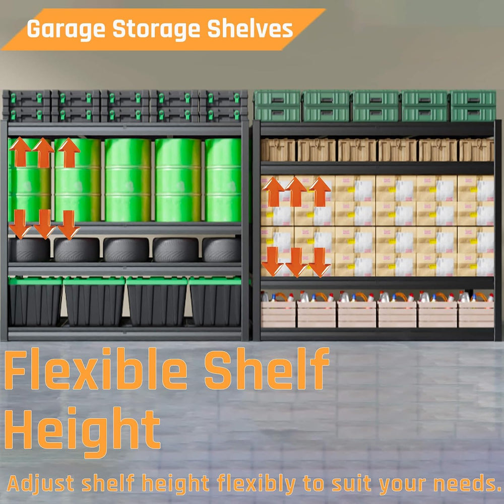 27" D Storage Shelves, Garage Shelving Heavy Duty Metal Adjustable Garag...