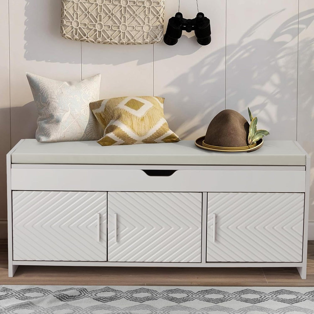 ECOTOUGE Storage Bench, Shoe Bench with Lift Top Storage, Entryway Bench with...