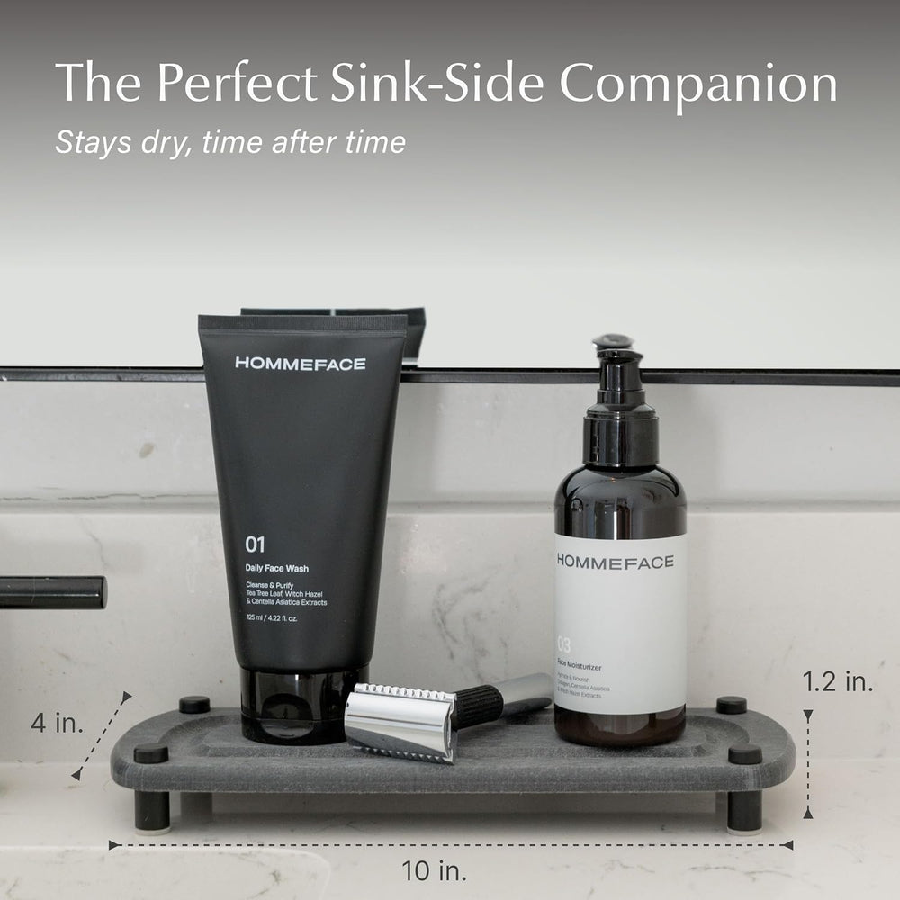 Dorai Home Stone Kitchen Sink Caddy - Diatomaceous Earth Sink Tray with Stain...