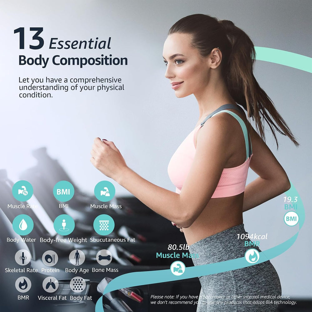 Posture Scale for Body Weight, Digital Bathroom Smart Scale, 13 Body Composit...