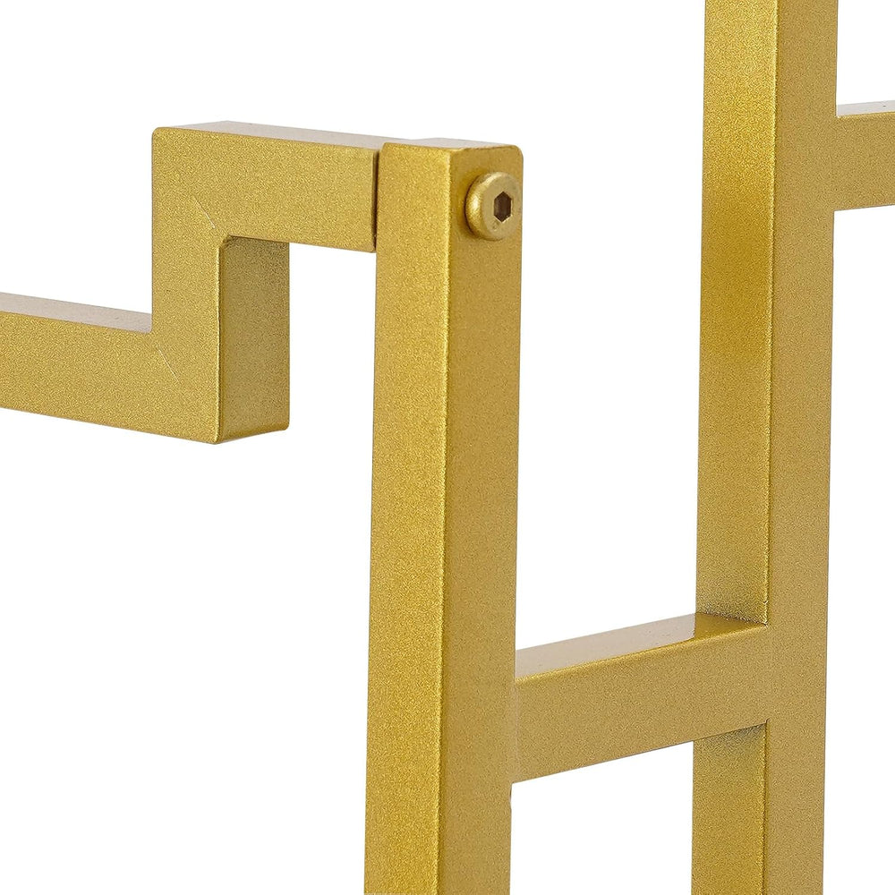5-Tier Floor Standing Scarf Display Stand, Metal Freestanding Scarf Rack, Tow...