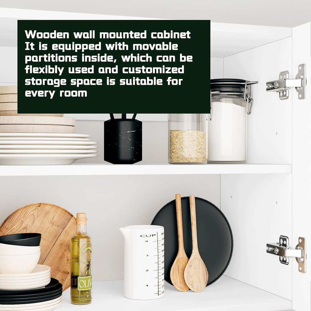 White Laundry Room Cabinets and Storage with 3 Doors and Utility Adjustable S...