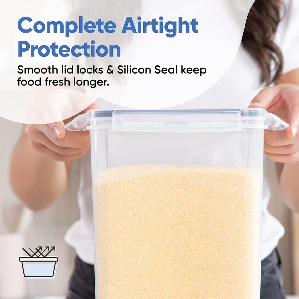 Chef's Path Extra Large Airtight Food Storage Containers with Lids, Pack ...