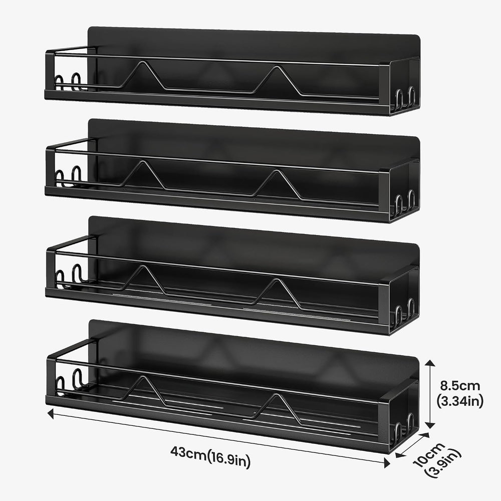 Mystozer 16.9 Inch Wide Large Capacity Magnetic Spice Rack for Refrigerator,4...