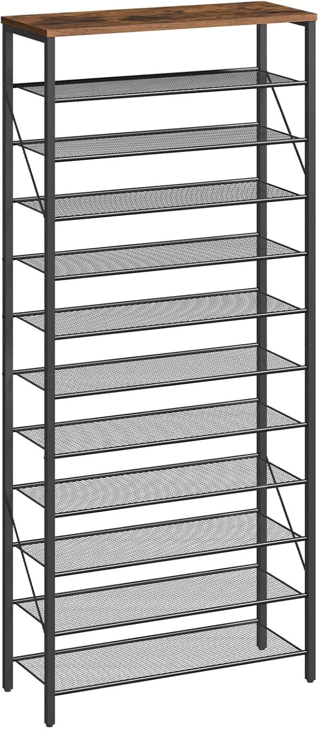 MAHANCRIS 12 Tier Shoe Rack, Shoe Storage Organizer, Holds 44-48 Pairs