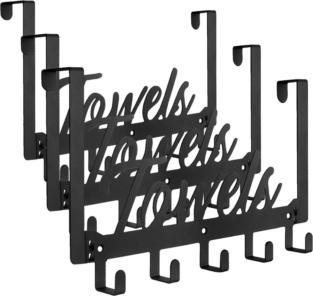 Azmoncy Over The Door Hooks, Towel Rack Towel Hooks for Bathroom, Towel Holde...