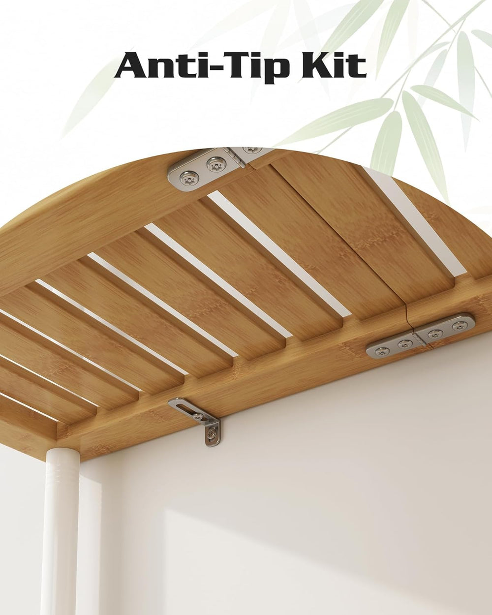 LiSHELF Bamboo Over The Toilet Storage Shelf 2-Tier Bathroom Organizer Rack F...