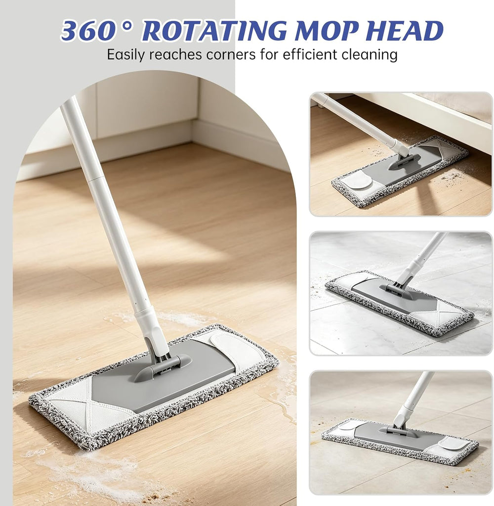 SetSail Collapsible Mop and Bucket Set with Scrub Brush (Gray White)