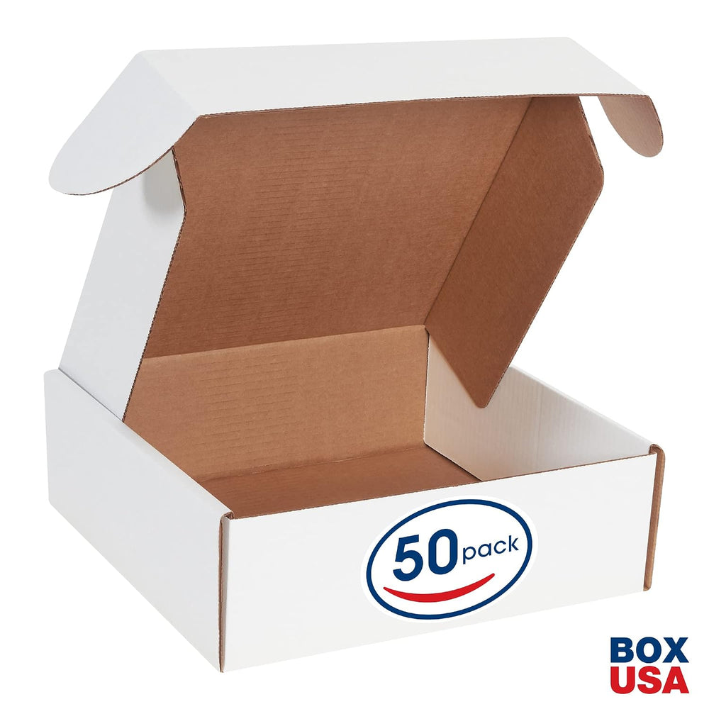 Box USA 12" Deluxe Shipping Boxes 12"L x 12"W x 4"H, 50-P...
