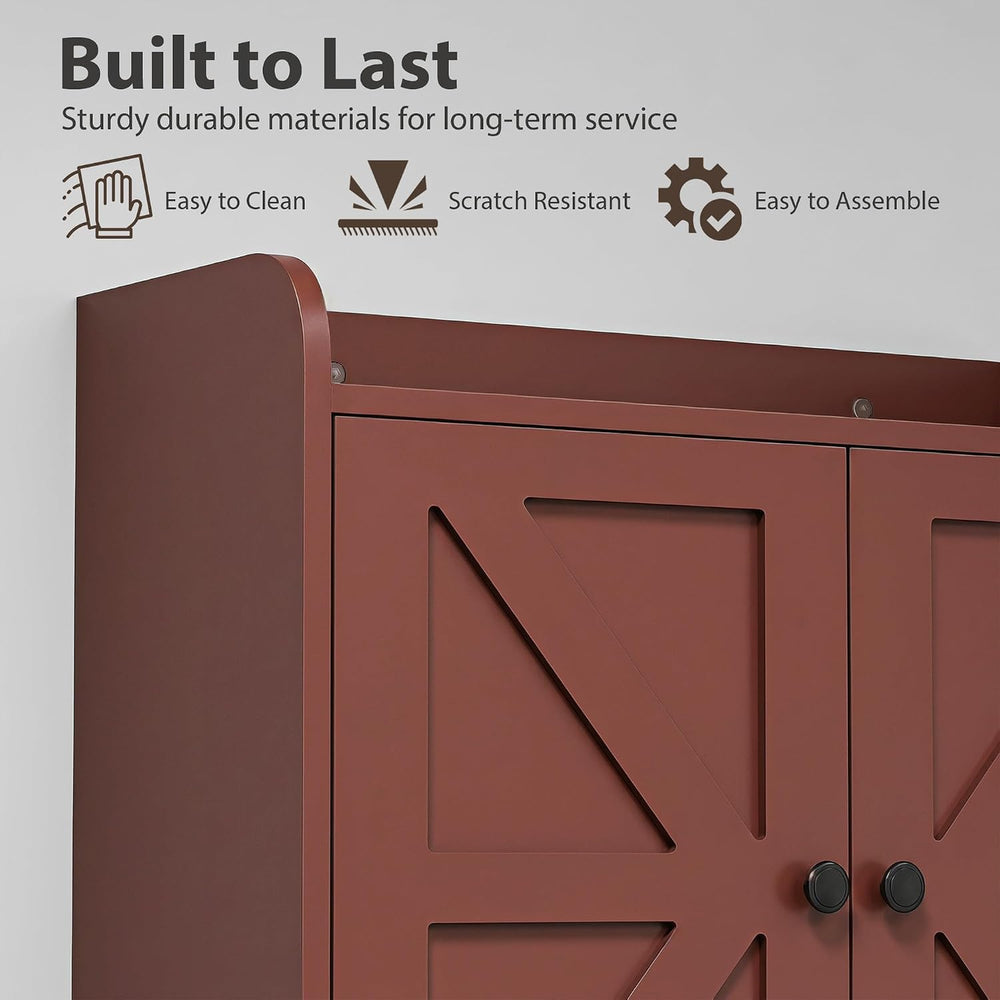 EasyCom Bathroom Wall Cabinet, Wall Mounted Over Toilet Storage Cabinet