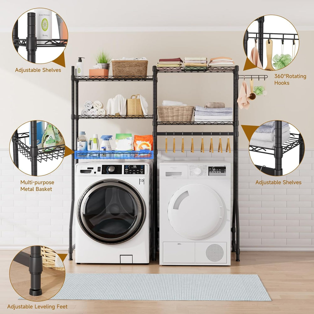 Golpart Laundry Organizer Shelves Over the Washer and Dryer Storage Shelf