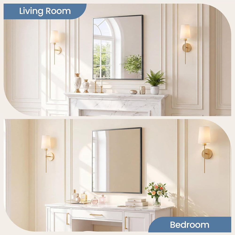 DUMOS 30"x36" Rectangle Wall Mirror, Bathroom Mirrors for Over Sink...