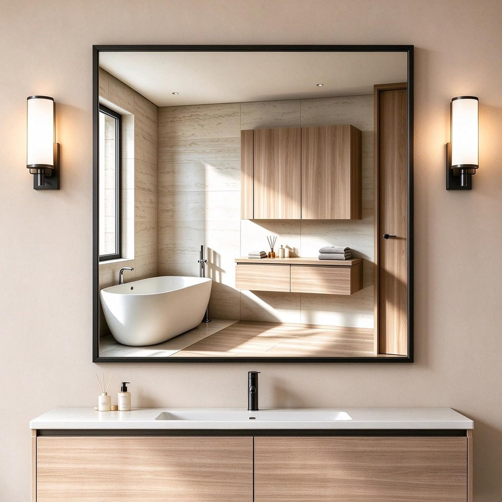 DUMOS 30"x36" Rectangle Wall Mirror, Bathroom Mirrors for Over Sink...