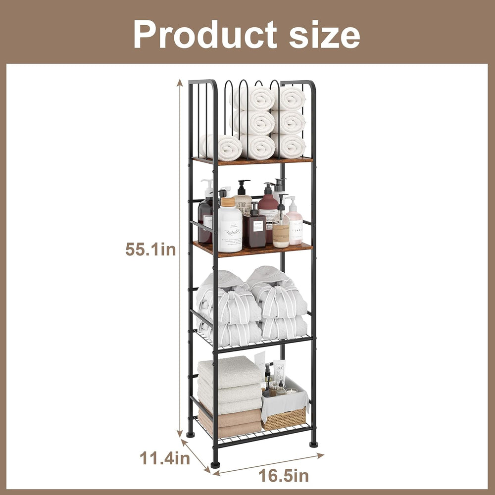4-Tier Freestanding Towel Racks for Bathroom, Towel Rack Stand
