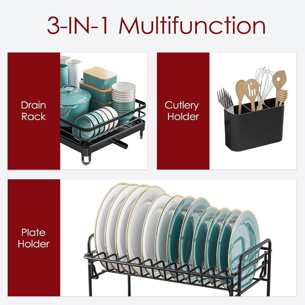 Sakugi Dish Drying Rack - X-Large Stainless Steel Dish Rack for Kitchen Count...
