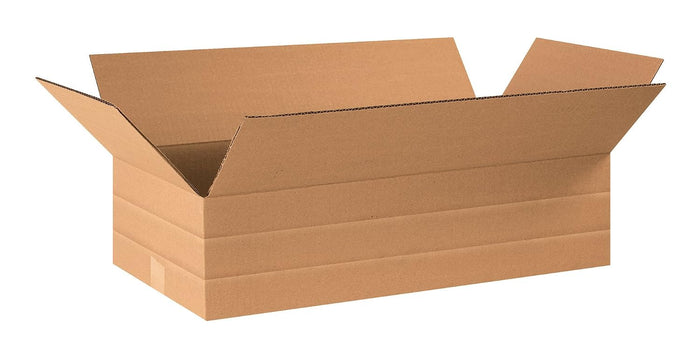 Box USA MD24126 Multi-Depth Corrugated Cardboard Box 24" L x 12" W x 6" H, Kraft, for Shipping, Packing and Moving (Pack of 20)
