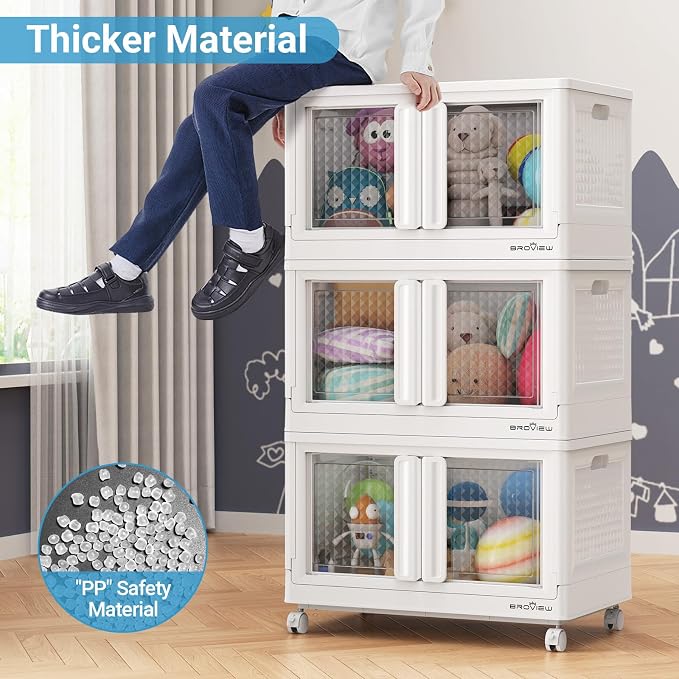 BROVIEW 400Qt Stackable Storage Bins