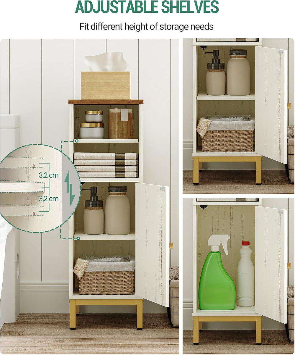 Hzuaneri Bathroom Storage Cabinet, Corner Floor Cabinet with Shelves