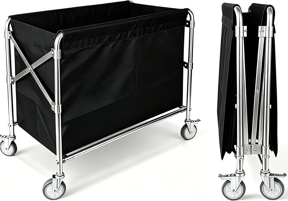 Industrial Collapsible Laundry Cart with Wheel 12 Bushel (400l)