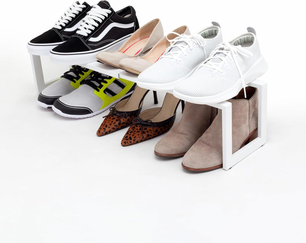 QUALIAZERO Expandable Shoe Rack Organizer for Closets, Entryways, Hallways, B...