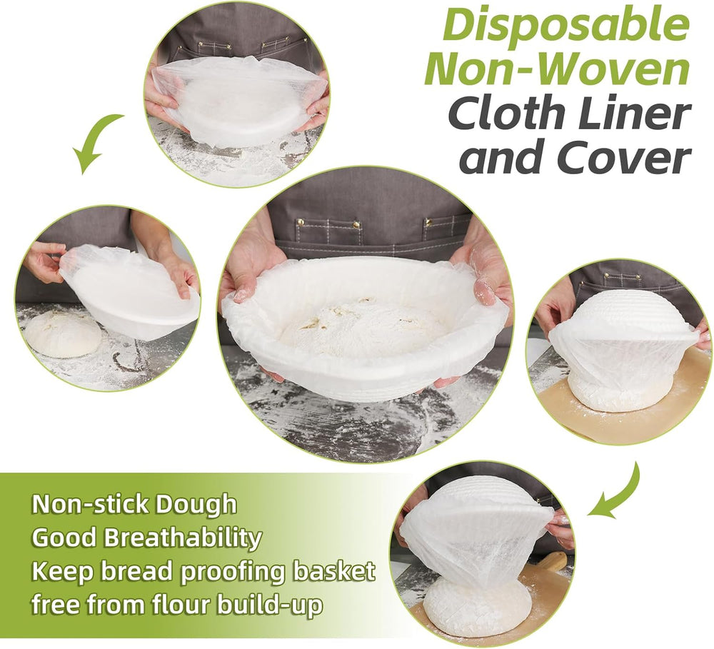 Sourdough Banneton Bread Proofing Basket Pulp Brotform 6-Pack