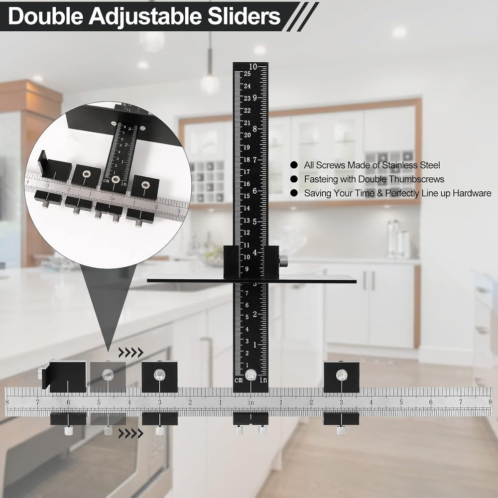 Cabinet Hardware Jig,Pull Template,Door Drawer Knobs Handles Installation