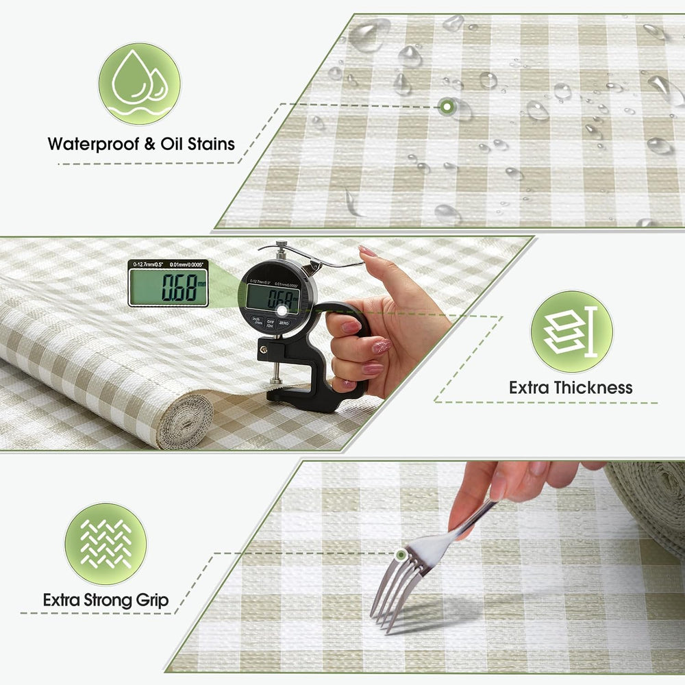 Beautysaid Shelf and Drawer Liner for Kitchen Cabinet Non Adhesive Non Slip