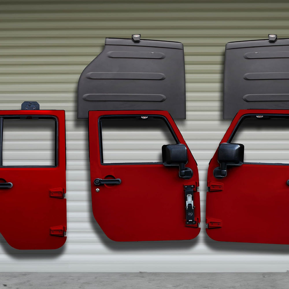 Garage Wall Freedom Panel & Wrangler Door Storage Hangers Combo Kit, Heav...