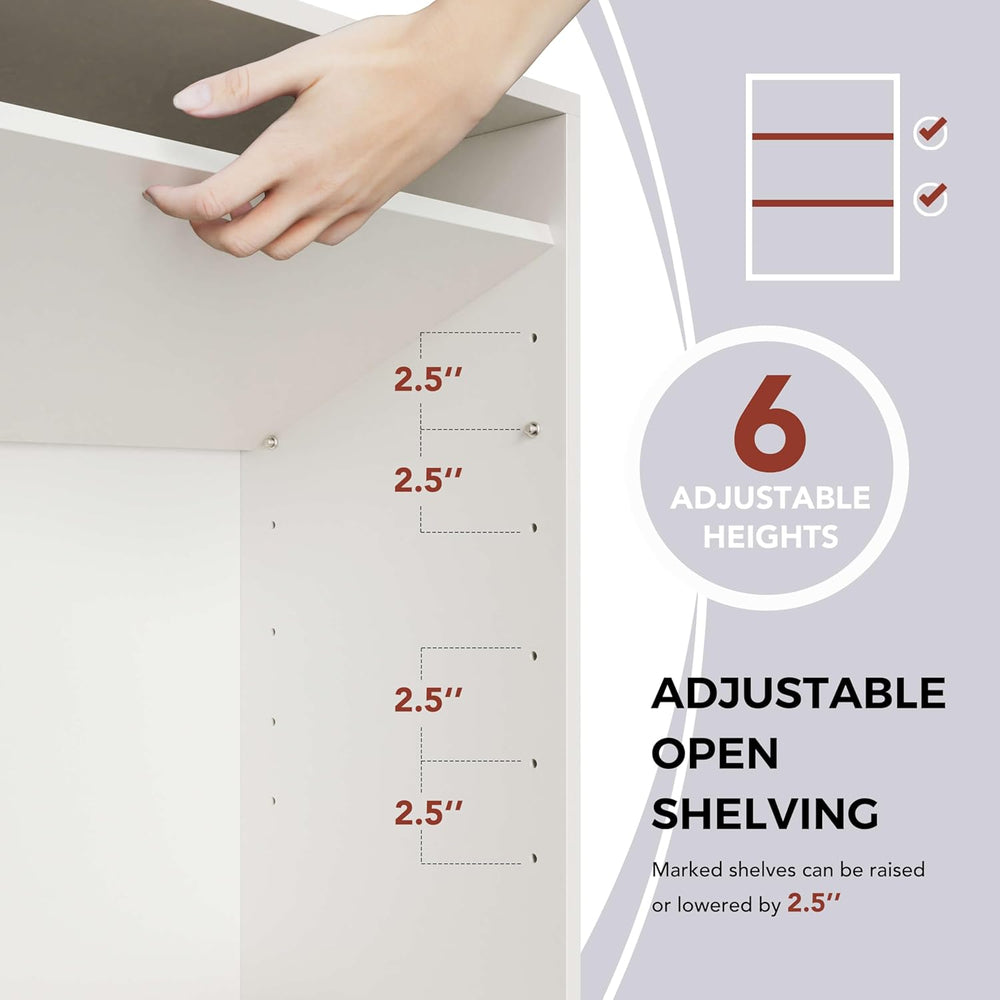 FIMELLO 63’’ Laundry Room Cabinets Shelves Set, Acrylic Door, Adjustable Shel...