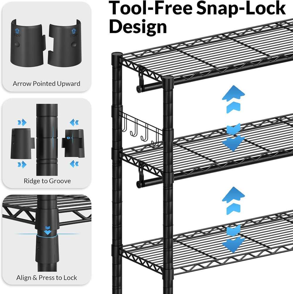 Heavy Duty Rolling Clothes Rack,500LB Small Clothes Rack with Wheels
