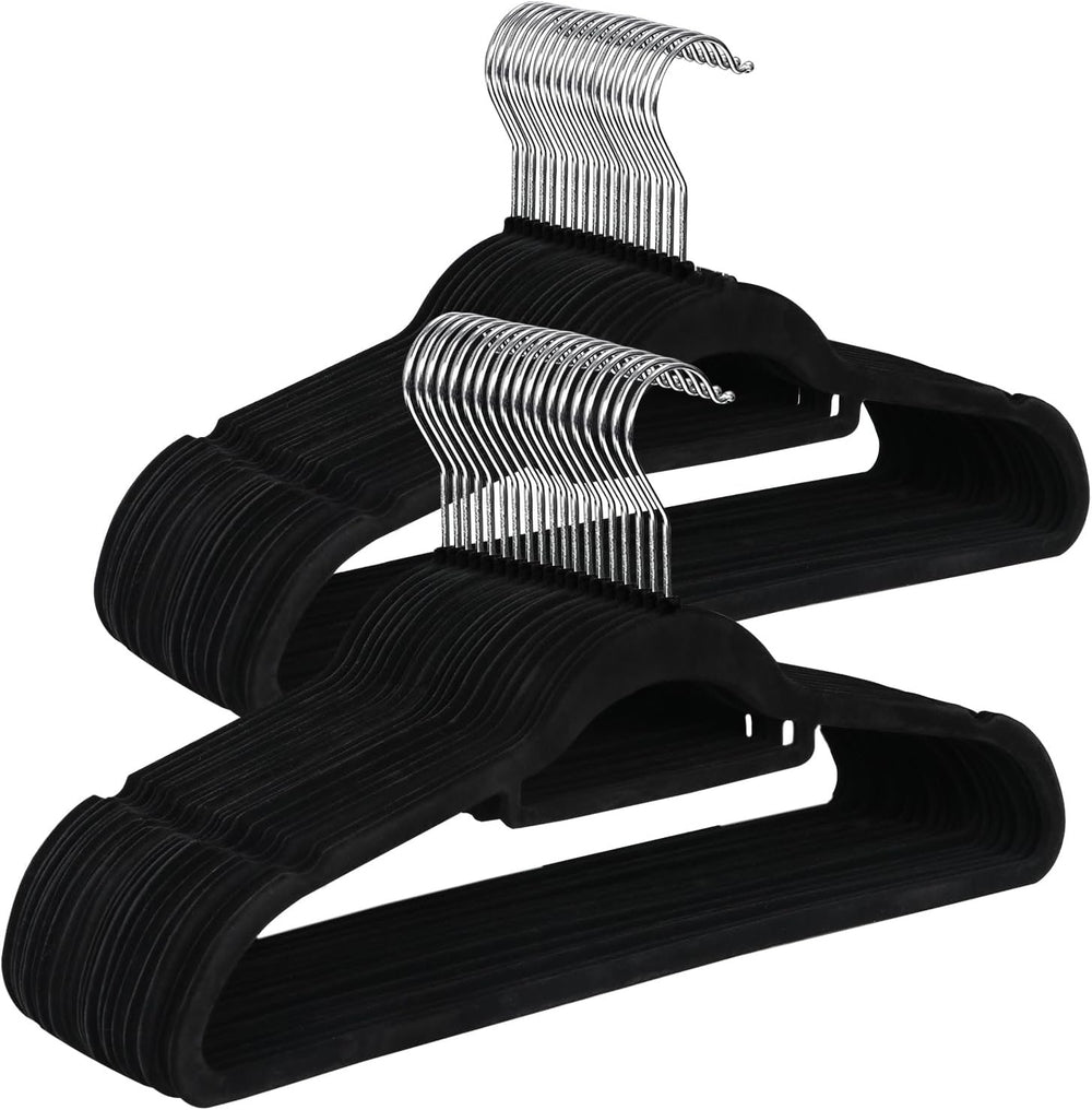 ZENY Velvet Hangers 100 Pack for Suits,Coats, Dress, Non Slip Clothes Hangers...