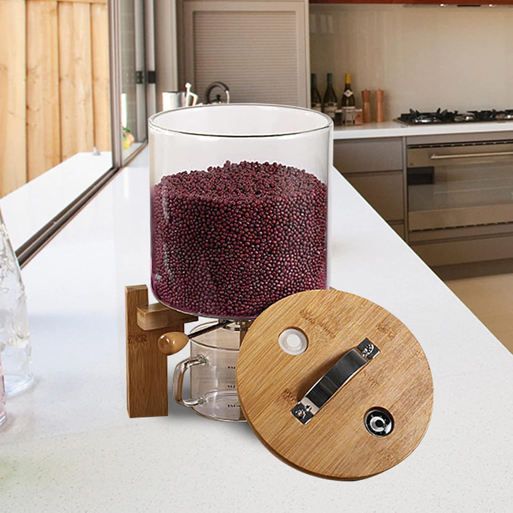 Rice Dispenser Food Dispenser Rice Bucket, Rice Storage Dry Food Dispenser Gr...