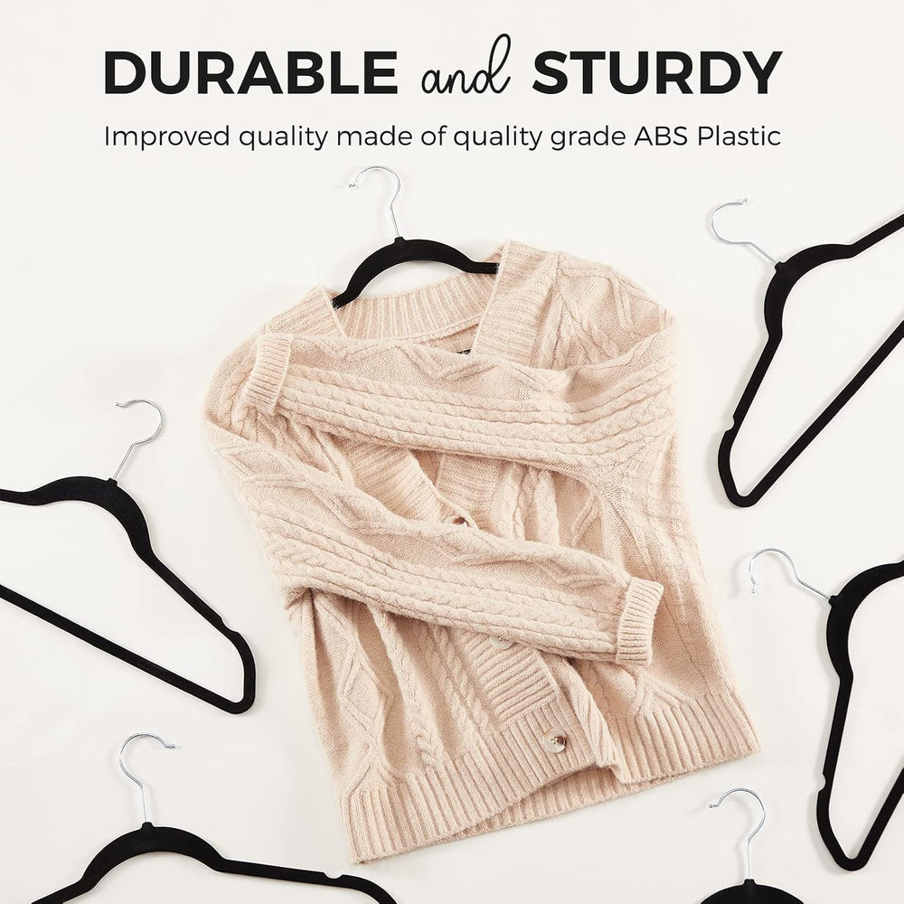 HOUSE DAY Premium Velvet Hangers, Non-Slip Flocked Felt, Sturdy Coat & Su...