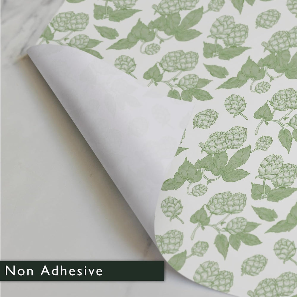 The Master Herbalist UNSCENTED & Wipe Clean Drawer Liners with a Green Ho...