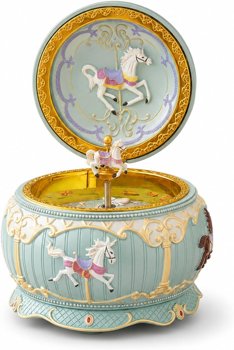 Carousel Music Jewelry Box with Colorful Lights, You Are My Sunshine Musical ...