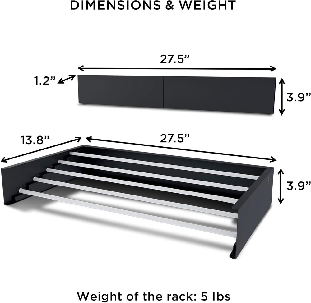 Step Up Laundry Drying Rack (28-INCH Wide - Wood-Look), Wall Mounted, Retract...
