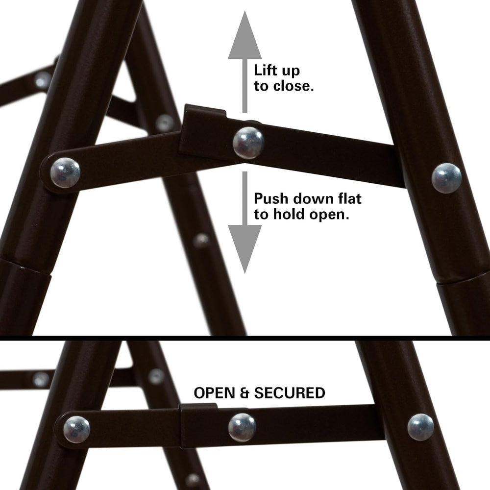 Household Essentials Valet Folding Clothes Rack, Strong Metal X-Frame, Chic D...