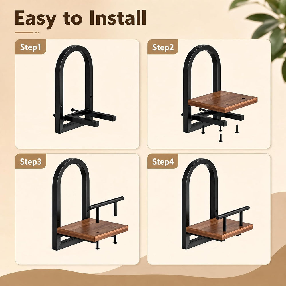 Amaoot Floating Shelves Set for 3, Wall Plant Holder Shelf, Wall Planters