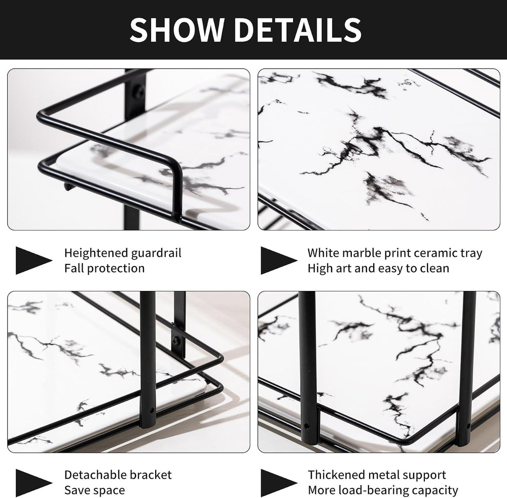2 Tier Bathroom Cabinet Countertop Organizer Perfume Lipstick Makeup Organize...