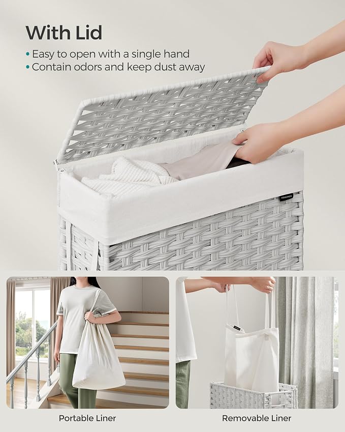 SONGMICS Slim Laundry Hamper