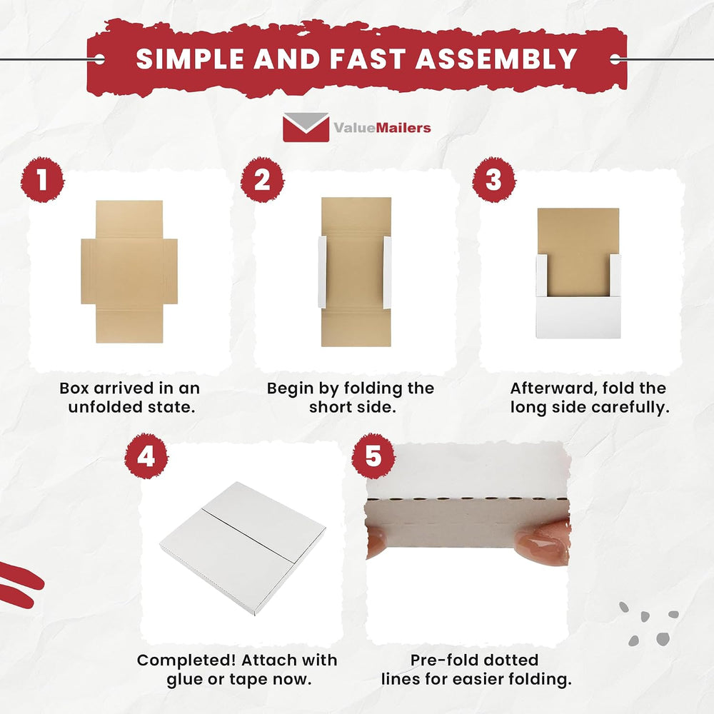 100 Record lp Mailer Mailers White Holds 1 to 4 Albums - 12" Record LP V...