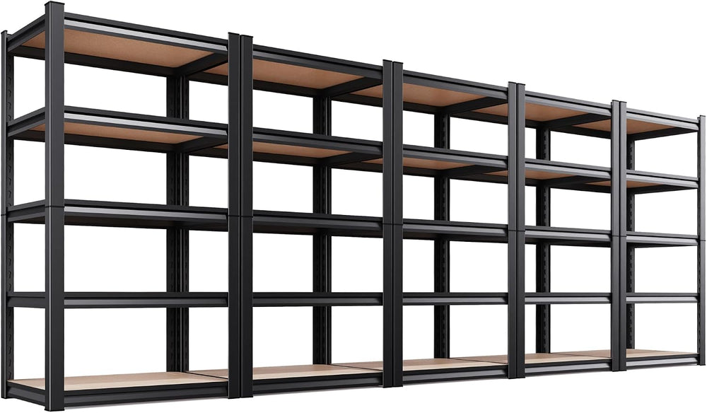 AOAORRG Set of 5 Garage Shelving Heavy Duty Storage Shelves, Metal Adjustable...