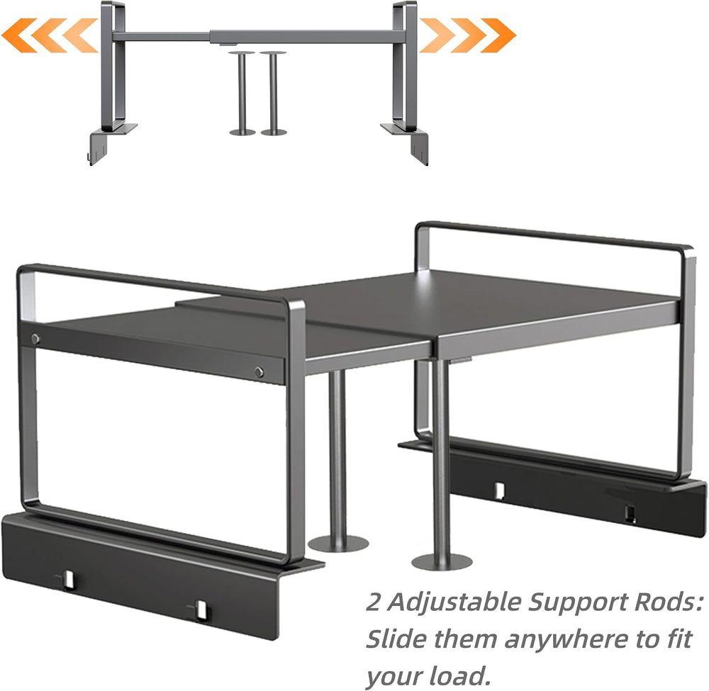 Adjustable Fridge Top Storage Rack,20.8"-36.6" Expandable Organizer...