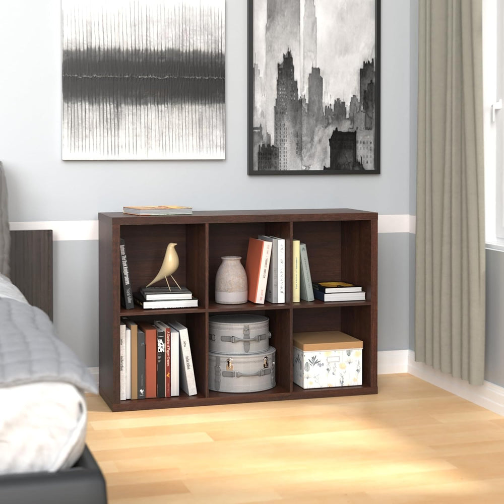 ClosetMaid 6 Cube Storage Shelf Organizer Bookshelf with Back Panel, Easy Ass...