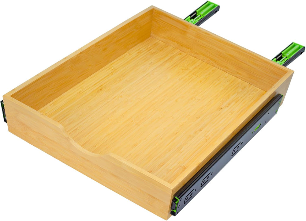 MinBoo Bamboo Pull Out Drawers for Cabinets 14" W x 21" D,Gliding S...