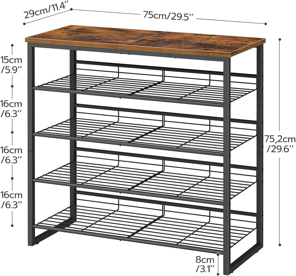 HOOBRO Shoe Rack, 5 Tier Shoe Organizer for Front Door Entrance, Shoe Shelf w...