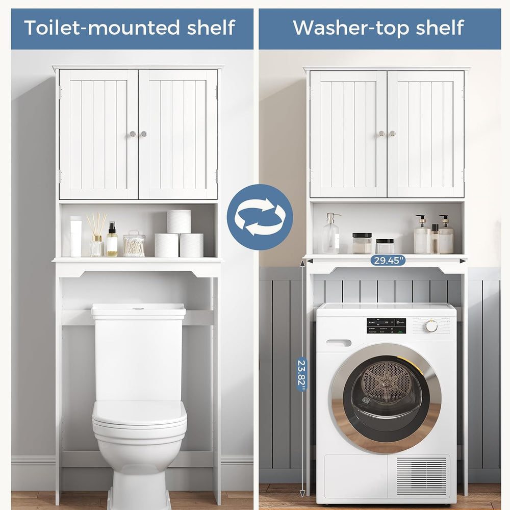 DUMOS Over the Toilet Storage Cabinet with Double Doors, Bathroom Storage